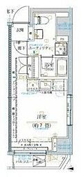 リフィオ浅草橋 3階ワンルームの間取り