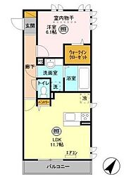 本郷の杜ソグレ 1LDKの間取図画像
