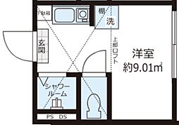 LeConfo荻窪 ワンルームの間取図画像