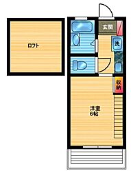 DREAMFORM 1Kの間取図画像