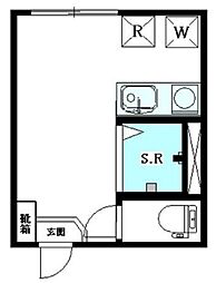 APEX上板橋 1階ワンルームの間取り