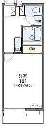 レオネクストコスモス 1Kの間取図画像