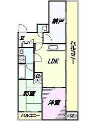 京王相模原線 南大沢駅 徒歩9分の賃貸マンション 1階2SLDKの間取り