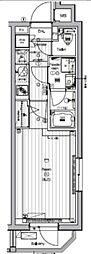 PREMIUMCUBE新宿中井 1Kの間取図画像