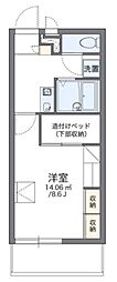 レオパレス麦の穂 1Kの間取図画像
