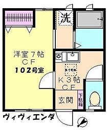 間取図画像 1K