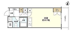 東急ドエルキルト三軒茶屋 ワンルームの間取図画像