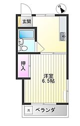 ヒルトップ斉藤Ａ棟 2階1Kの間取り