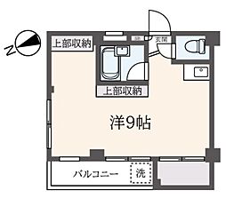 第5ユービコーポ ワンルームの間取図画像