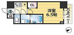 ワールドアイ神戸ハーバーランド3 1Kの間取図画像
