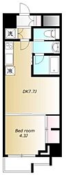 VIDA#037 1DKの間取図画像