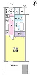 プロスペクト・グラーサ広尾 3階1Kの間取り