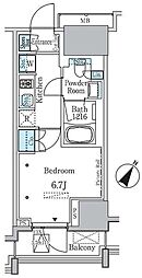 ラテスト白金台 4階1Kの間取り