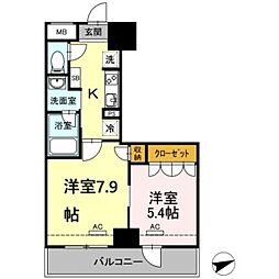 ザ・レジデンス・オブ・トーキョーC18 2Kの間取図画像