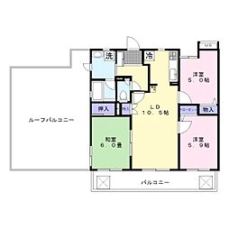 プリムヴェールふじみ野 3LDKの間取図画像