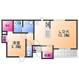 堺市西区下田町アパート 1LDKの間取図画像