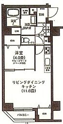 アイル プレミアム押上ノルド 1階1LDKの間取り