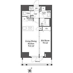 BRANSIESTA北品川 1LDKの間取図画像
