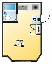 CP仲宿 3階ワンルームの間取り