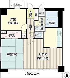 ニックアーバンスピリッツ川崎 2LDKの間取図画像