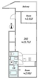 trias318 2LDKの間取図画像