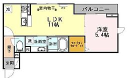 サニーヴィラ 1LDKの間取図画像