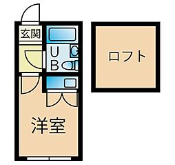 PAMファミリーb'CASA本蓮沼re-born ワンルームの間取図画像