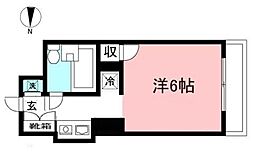 ワコーレ砧 2階1Kの間取り
