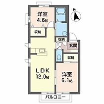 グランパティオ北上　Ｆ 202 ｜ 岩手県北上市鍛冶町３丁目5-25（賃貸アパート2LDK・2階・52.50㎡） その2