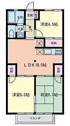 シャトレーヌ小野路 2階3LDKの間取り