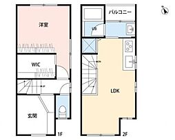トレフル日野 1LDKの間取図画像