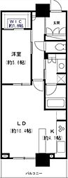 ベイクレストタワー 1LDKの間取図画像