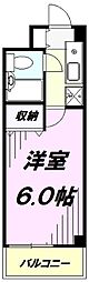ミパラシオ 1Kの間取図画像