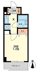 デイム橋本 1Kの間取図画像