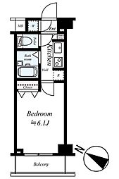 菱和パレス世田谷桜新町 2階1Kの間取り