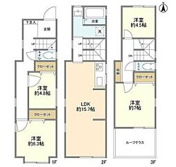 長崎4丁目貸家 1階4LDKの間取り