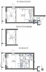 ZOOM六本木 1Kの間取図画像