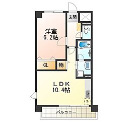 サンプリエール 1LDKの間取図画像