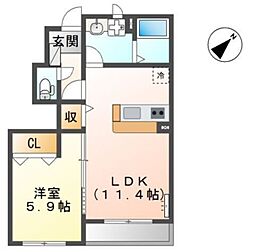 間取図画像 1LDK