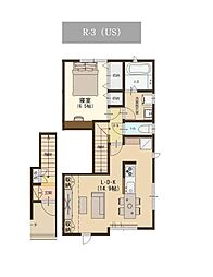 ユーソニアン・東蔵王A 1LDKの間取図画像