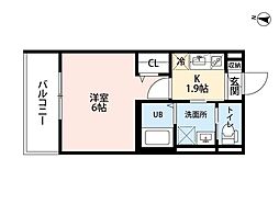 Premire 立花 1Kの間取図画像
