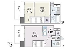 モダンパラッツォ博多駅南AXIA 2LDKの間取図画像