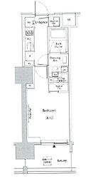 ザ・パークハビオ目白タワー 7階1Kの間取り