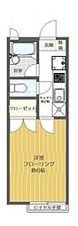 ロイヤル行徳 1Kの間取図画像