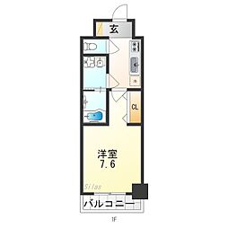 ExcellentKishibe 1Kの間取図画像