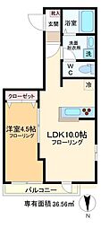 Largo大島 1LDKの間取図画像