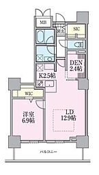 ロイヤルパークスタワー南千住 21階1SLDKの間取り