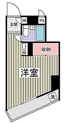 ベルメゾン東寺尾 ワンルームの間取図画像