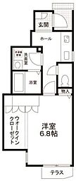A.IHOUSE 1Kの間取図画像