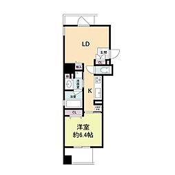 Osaka Metro四つ橋線 四ツ橋駅 徒歩4分の賃貸マンション 10階1LDKの間取り